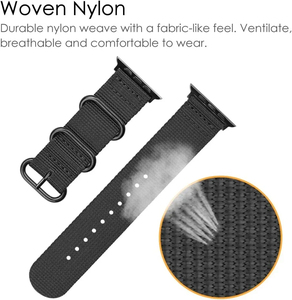 เพลิดเพลินไปกับผ้าไนลอนที่มีความยืดหยุ่นสายถักแบบเดี่ยวสำหรับ Apple Watch band I Watch Smart ultra Canvas สายนาฬิกาทอ - Product Image 6