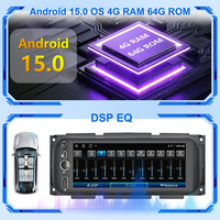 Estéreo para Auto Android de 7 Pulgadas para Dodge Chrysler Jeep 2002-2005, CarPlay Inalámbrico, Android Auto, DSP, GPS, Navegación, WiFi, BT