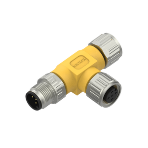 Conector Paralelo de 3 Vías Marvtech M12 A-code IP67, 3/4/5 Pines, Adaptador en Forma de T Macho a Hembra Antivibración - Product Image 3