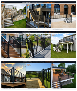 Rampe d'escalier en aluminium pour la maison, main courante intérieure/extérieure sur mesure avec supports, antirouille, installation facile en DIY - Product Image 3