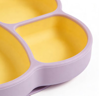 Assiette en silicone sans BPA, forme patte mignonne, personnalisable ODM/OEM, non toxique, avec base à ventouse, ensemble de vaisselle sécurisé pour l'alimentation