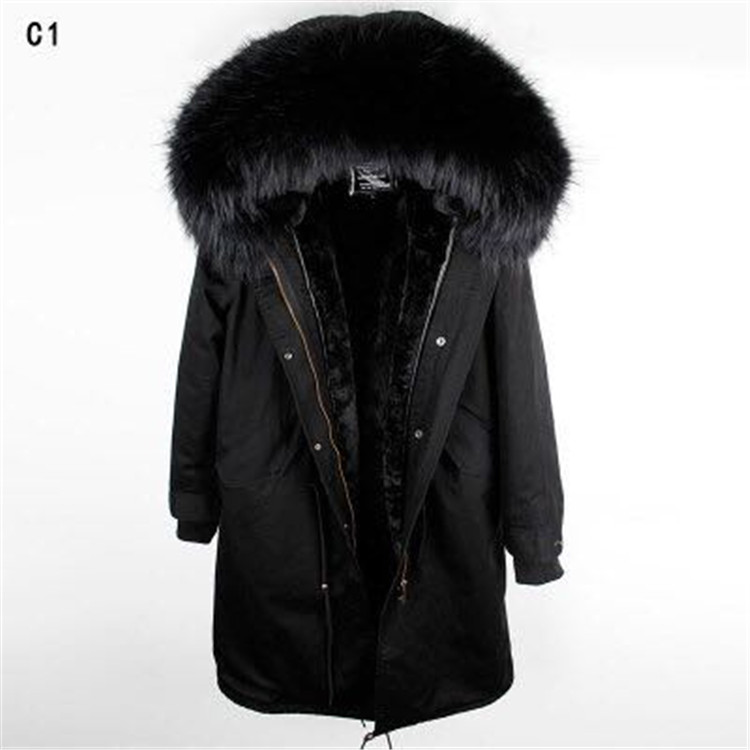 Manufactory Wholesale Winter Casual Women Oversize Fur Fox Collar Hooded Coat Parka Fur Coat Jacket Form China Manufacturer