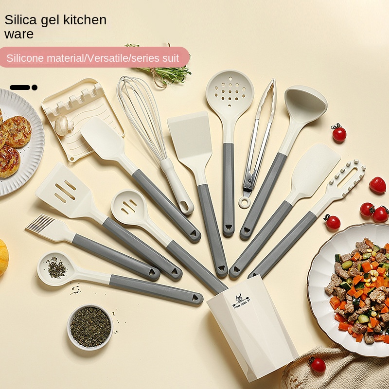 Новая силиконовая кухонная утварь Amazon, домашняя лопатка из 14 предметов, держатель для еды, держатель для кухонной утвари