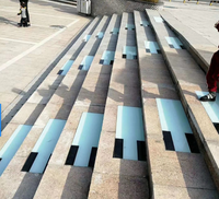 Dalles de sol interactives à LED activées par les pas, RGB DMX512, pour centres commerciaux, aires de jeux, parcs à thème, décoration d'événements