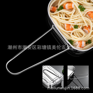 Stainless Steel Square <b>Lunch</b> <b>Box</b> 16cm 18cm 20cm With Lid Divided Compartment For Student School Use - Product Image 5