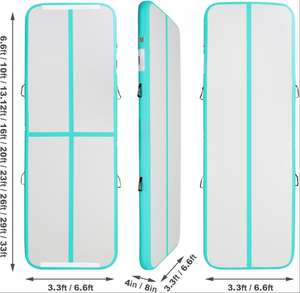 Tapis de gymnastique gonflable Air Track, matelas de <span class=keywords><strong>tumbling</strong></span> portable en PVC Drop Stitch pour entraînement de yoga à domicile, intérieur/extérieur, adultes et enfants - Product Image 2