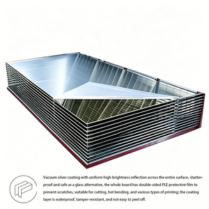 1220x1830mm <b>Silver</b> Acrylic <b>Mirror</b> Sheet PMMA Reflective Panel for Wall Decor Signage - Product Image 2