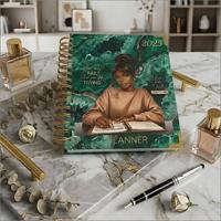 Cuaderno Espiral Personalizado para Planificación de Objetivos, Agenda Semanal y Mensual, Impresión de Cuadernos de Manifestación
