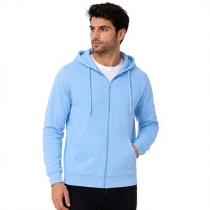 Wholesale Regular Fit Men <b>Zip</b> <b>up</b> Hoodie 100% Cotton Full Zipper Custom Logo Thick Drop Shoulder Regular Length Winter 350g - Product Image 1