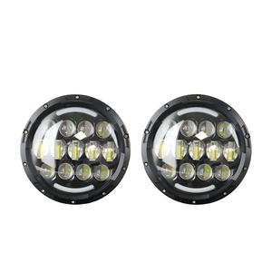 Phare de moto à LED bicolore 7 pouces 12V 60W 13 LED, étanche, avec 6500 lumens et garantie de 2 ans pour Wrangler - Product Image 1