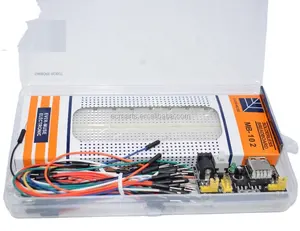 Met doos 3.3 V/5 V MB102 Breadboard power module + MB-102 830 punten Prototype broodplank kit 65 jumper draden