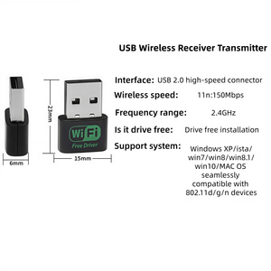 MT7601อะแดปเตอร์ไร้สาย USB 802.11n 150Mbps มินิ USB WIFI การ์ดเครือข่ายสำหรับพีซีคอมพิวเตอร์ตั้งโต๊ะฟรีไดรเวอร์ตัวรับสัญญาณ WiFi - Product Image 3