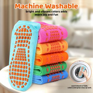 Chaussettes de yoga et de Pilates antidérapantes avec grip pour adultes, hommes et femmes - Product Image 3