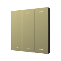 Interrupteurs muraux intelligents KNX 1/2/3 gangs, système automatique domestique, interrupteur gris argenté noir, interrupteur intelligent pour éclairage