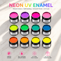 Émail fluorescent auto-nivelant UV TIMESRUI pour bijoux et cloisonné, durcissement UV, finition haute brillance pour le remplissage de cadres métalliques et l'artisanat