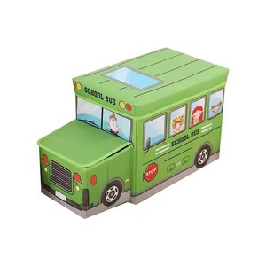 Taburete de almacenamiento <span class=keywords><strong>plegable</strong></span> contemporáneo para niños, Banco de cuero de PVC impermeable moderno para el hogar, apartamento, <span class=keywords><strong>cocina</strong></span>, uso en el parque - Product Image 6
