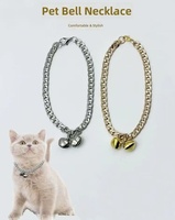 Collier à cloche réglable écologique pour chats et chiens - Style mignon et classique avec accents en cuivre