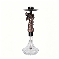 Ensemble de chicha en aluminium électroplaqué, motif Dragon Arabe, Serpent, Loup, finition miroir, écologique et durable, pour salon de chicha