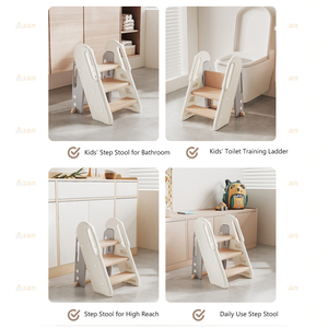 Tabouret pliable antidérapant pour toilettes, pas de démontage requis, marchepied en plastique pour tout-petits - Product Image 5