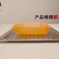 Papier pour friteuse à air rectangulaire, résistant à l'eau, de qualité commerciale, pour la restauration