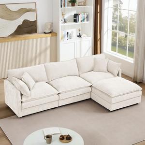 Us Stock Corner <b>Sofa</b> Chenille Fabric Modular Modern Extra Comfort Square <b>Sofa</b> Soft Living Room <b>Small</b> <b>Sofa</b> Couch Set - Product Image 1