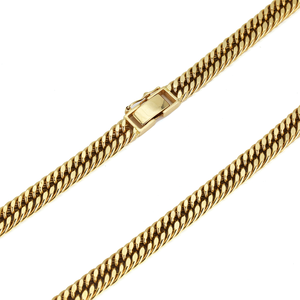 قلائد عصرية مخصصة مطلية بالذهب عيار 18 قيراط من الذهب الخالص AU750 سلسلة كوبية من الذهب الحقيقي قلادة مخصصة من الذهب عيار 18 قيراط - Product Image 5