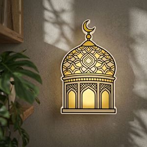 3D 모스크 LED 야간 조명 모션 센서 충전식 이슬람 벽등 무선 라마단 장식 이드 무바라크 선물 조명 - Product Image 1