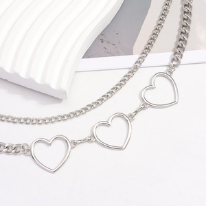 Cadena para Pantalones de Doble Capa con Forma de Corazón, Aleación de Zinc, Unisex, Uso Casual - Product Image 4