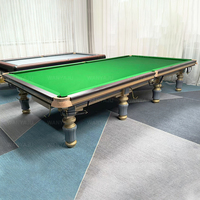 Table de billard russe standard de 12 pieds avec plateau en ardoise naturelle, pour club, maison, tournoi, avec accessoires complets