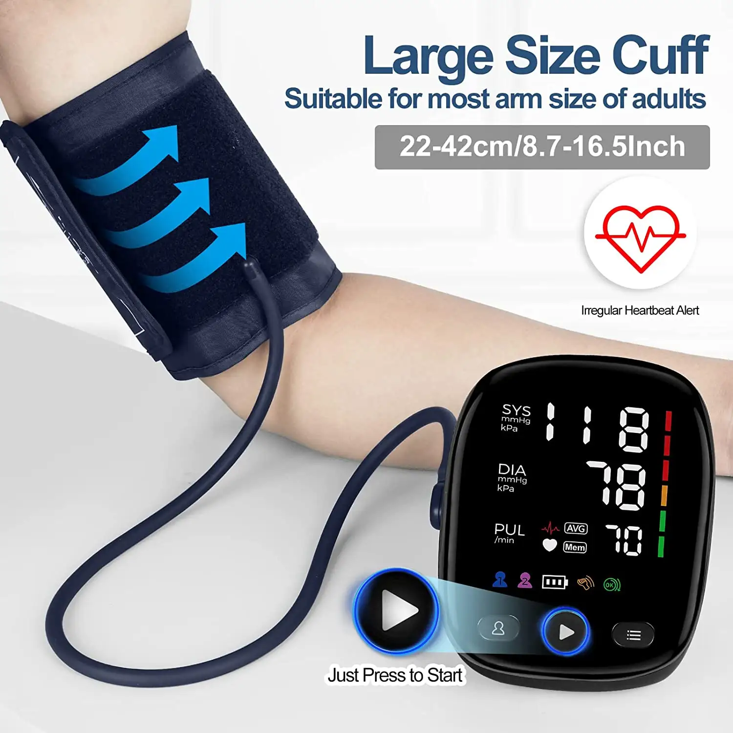 Fabrikgroßhandel automatischer BP-Maschinenarm, elektronisches Blutdruckgerät, Blutdruckmonitor