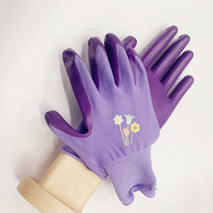 Nouveau Design EPI Jardin Fleur Travail <span class=keywords><strong>Gant</strong></span> De Sécurité De Protection Mains Dame Porter Nitrile Enduit Doux Durable Devoirs Agriculture Gants - Product Image 2