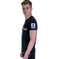 <span class=keywords><strong>Tribal</strong></span> 240 Gsm surdimensionné t-shirt vêtement teint fil Crochet demi épaule polynésien <span class=keywords><strong>Tribal</strong></span> Tatoo t-shirts hommes coton pour hommes - Product Image 2