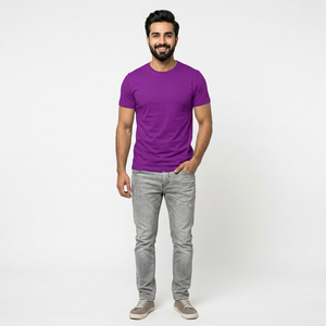 Camisetas de Manga Corta con Cuello Redondo y Hombros Caídos para Hombre, Color Personalizado, Talla Disponible, Camiseta 100% Algodón para Hombre, Corte Holgado - Product Image 1