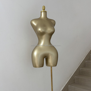 <span class=keywords><strong>Mannequin</strong></span> de <span class=keywords><strong>Couture</strong></span> Femme Demi-Corps en <span class=keywords><strong>Plastique</strong></span> Doré BBL, avec Hanches et Poitrine Élargies, pour Vitrine - Product Image 4