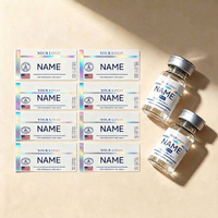 Étiquettes autocollantes holographiques laser personnalisées, imperméables, adhésives professionnelles pour flacons et pots en verre cosmétiques et médicaux
