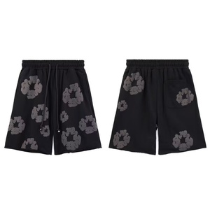 Shorts en coton imprimé avec cordon de serrage pour le streetwear et le hip-hop, <span class=keywords><strong>pantalon</strong></span> cinq-quarts pour hommes et femmes - Product Image 4