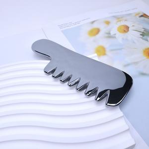 100% naturale Terahertz Gua Sha pietra spessa pettine da massaggio universale palmare per il cuoio capelluto per l'applicazione del corpo - Product Image 3
