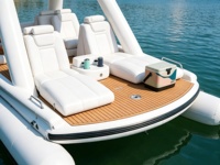 Bateau de fête flottant gonflable d'extérieur avec auvent, ponton aquatique multi-personnes pour la mer et le lac, bateau catamaran