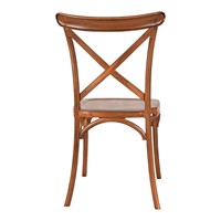 Chaise de salle à manger empilable à dossier croisé en résine PP pour la location événementielle et le mobilier de mariage