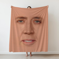 Funny Face Nicholas Funny Star Vaporwave Blanket Flanelle Fleece Throw Blankets 60 "X50" Soft Cozy Blanket Bed Sofa Living Room