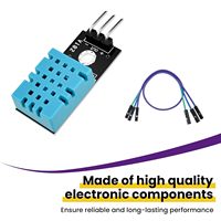 Módulo de Sensor de Temperatura y Humedad Digital DHT11 con Cable, Temperatura 0~50 (2) Humedad 20~95% RH (5%) para Prácticas Electrónicas y DIY
