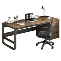 Bureau d'étudiant moderne simple avec tiroir Table de rangement de bureau au design moderne pour la chambre d'étude en bois à panneaux