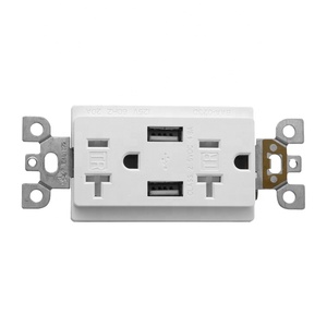 Barep American Standard 20 amperios 125 voltios resistente a manipulaciones cargador Usb enchufe de pared toma de corriente Usb - Product Image 3