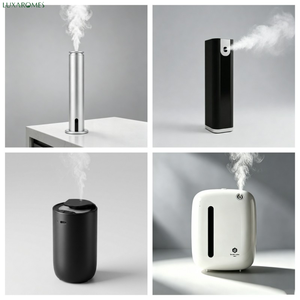 Máquina de Aromaterapia Silenciosa Inteligente 3 en 1 con Reloj Digital LED, Luz Nocturna Ámbar y <span class=keywords><strong>Nebulizador</strong></span> de Doble Líquido sin Agua - Product Image 6