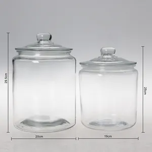 Wholesale home kitchen restaurants wide mouth eco-friendly classic cookies food grade container glass jars with lids