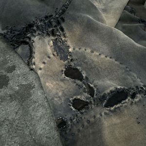 Sudadera con capucha recortada desgastada de peso pesado de algodón personalizada Yingling, parche cortado y cosido, lavado con ácido, Sudadera con capucha Vintage - Product Image 4