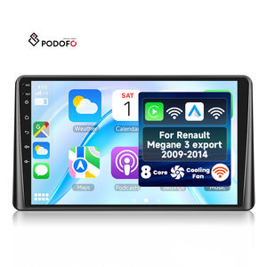 Autoradio Podofo 9'' <span class=keywords><strong>4</strong></span>+64G Qualcomm 8 cœurs pour Renault <span class=keywords><strong>Megane</strong></span> 3 Export 2009-2014, CarPlay/Android Auto sans fil, WiFi 4G, vente en gros - Product Image 1