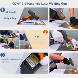 Водяное охлаждение, 1500 Вт, 2000 Вт, 3000 Вт, 4-в-1, ручной лазерный сварочный пистолет, сварочная головка, аксессуары для станков, запасные части Suplaser - Product Image 5