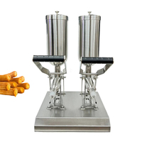 Machine à garnir manuelle de churros espagnols en acier inoxydable 5L*3 pour usage commercial