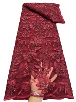 Tissu Mesh Tüll Stickerei Lente juelas de Malla Stoff African Nigeria Kleid Tüll Mesh Net Lace Pailletten Stickerei Pailletten Stoff
